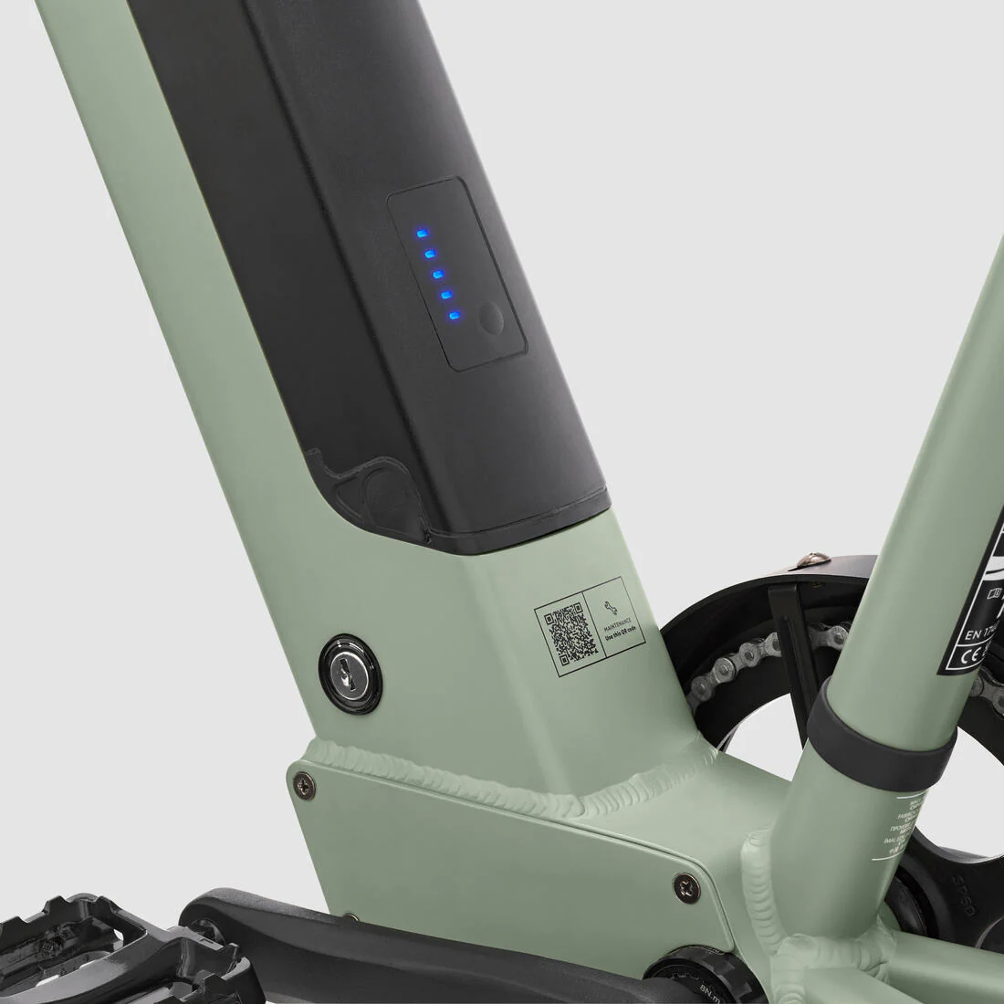 Bicicleta de carga cargobike eléctrica longtail carga trasera R500E Verde Claro - Image 10