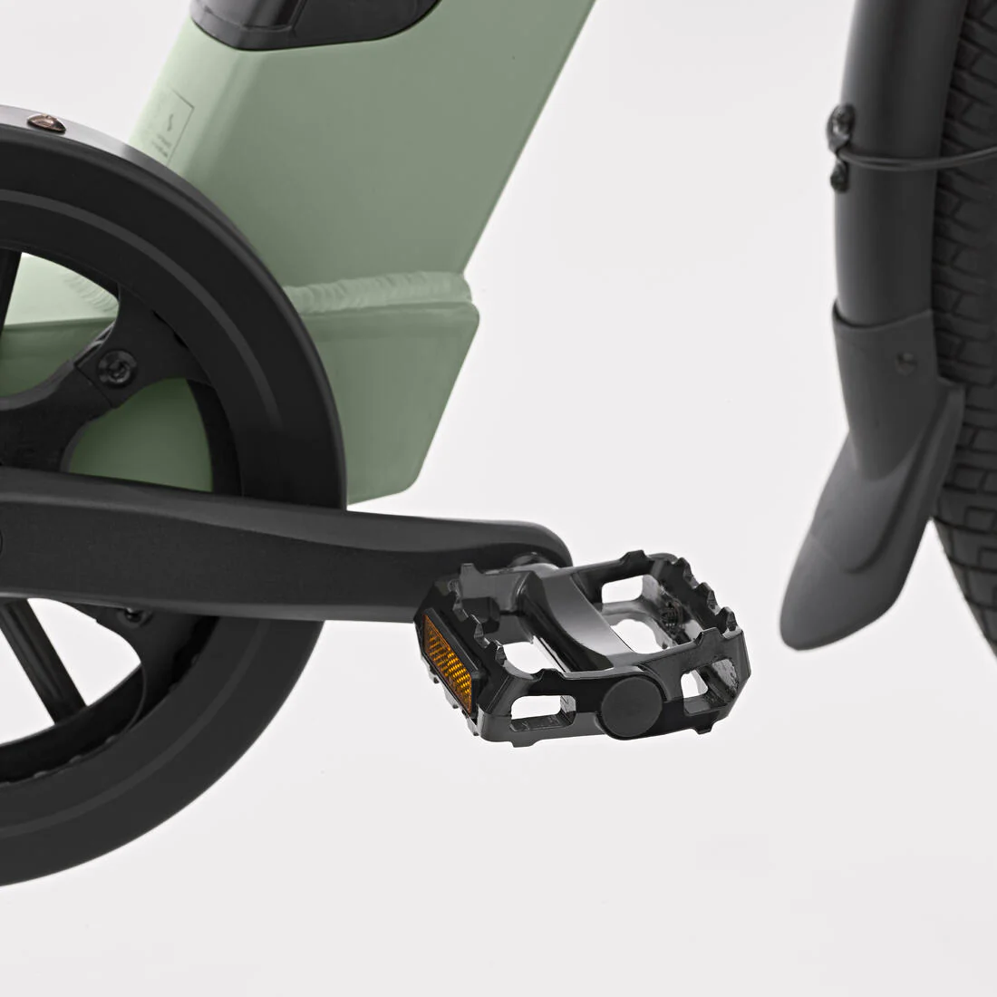 Bicicleta de carga cargobike eléctrica longtail carga trasera R500E Verde Claro - Image 21