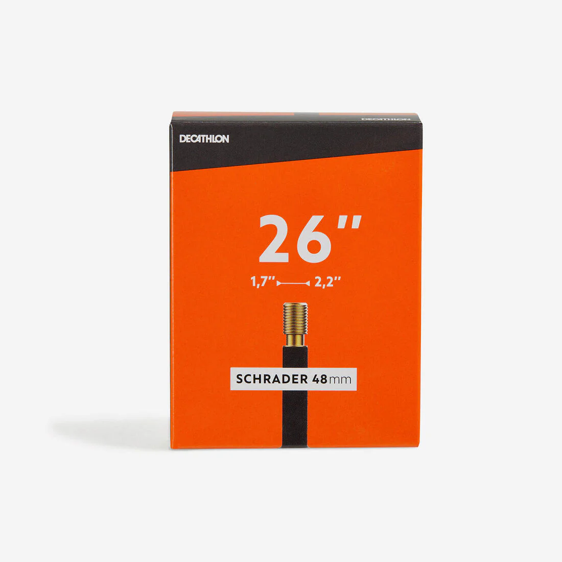 Cámara de aire bicicleta 26 x 1,7/2,2 válvula Schrader 48 MM