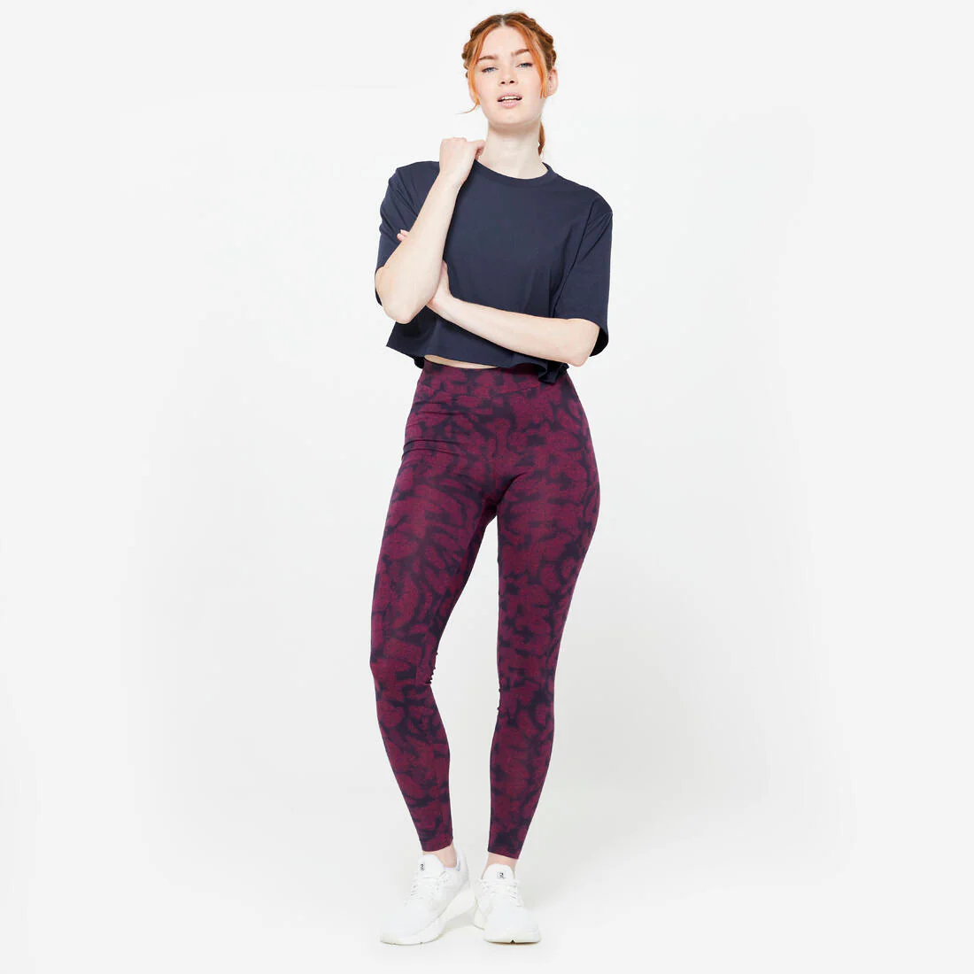 Camiseta Crop Top Mujer Azul Marino - Image 2