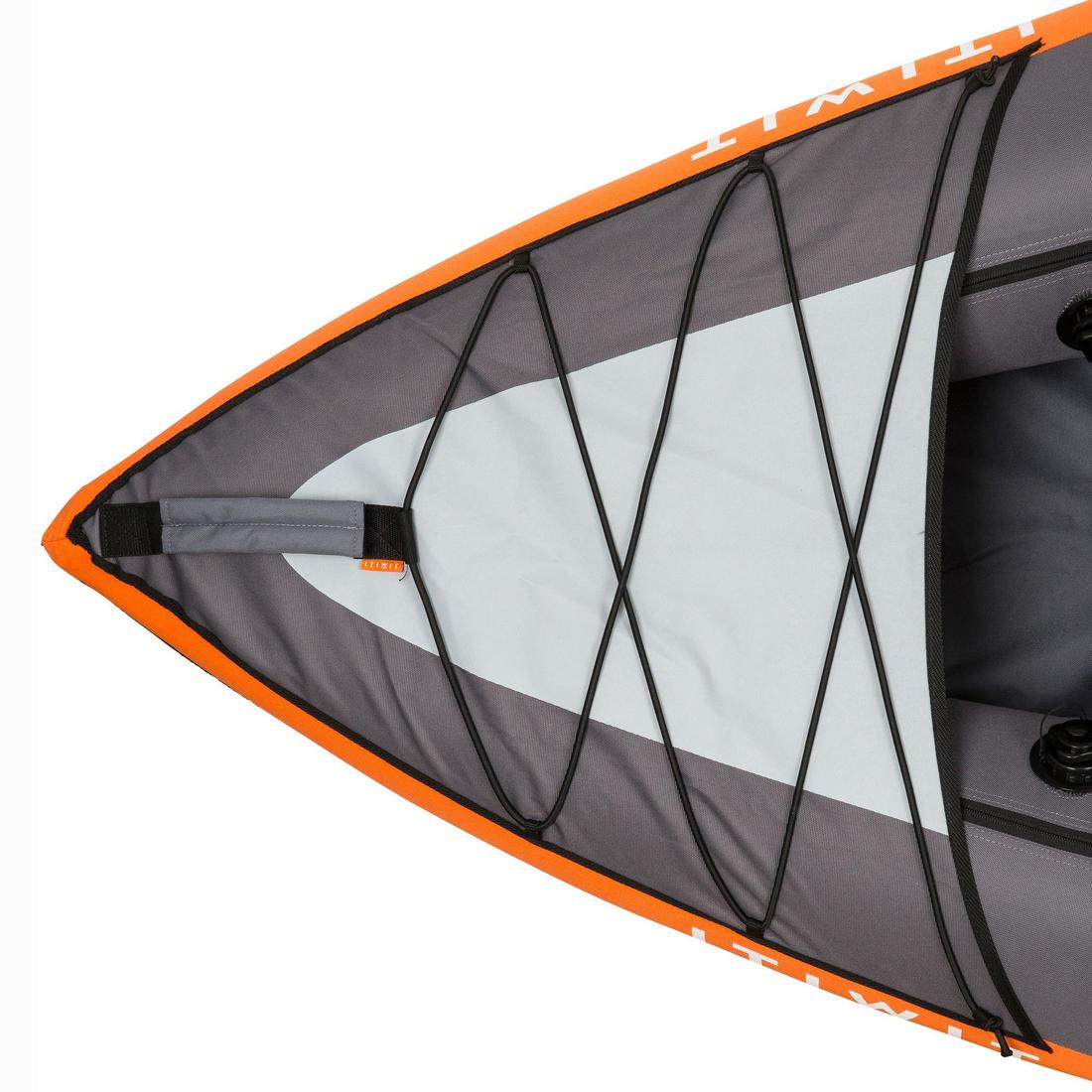 Kayak hinchable de travesía Itiwit 100 2 o 3 plazas naranja - Image 7