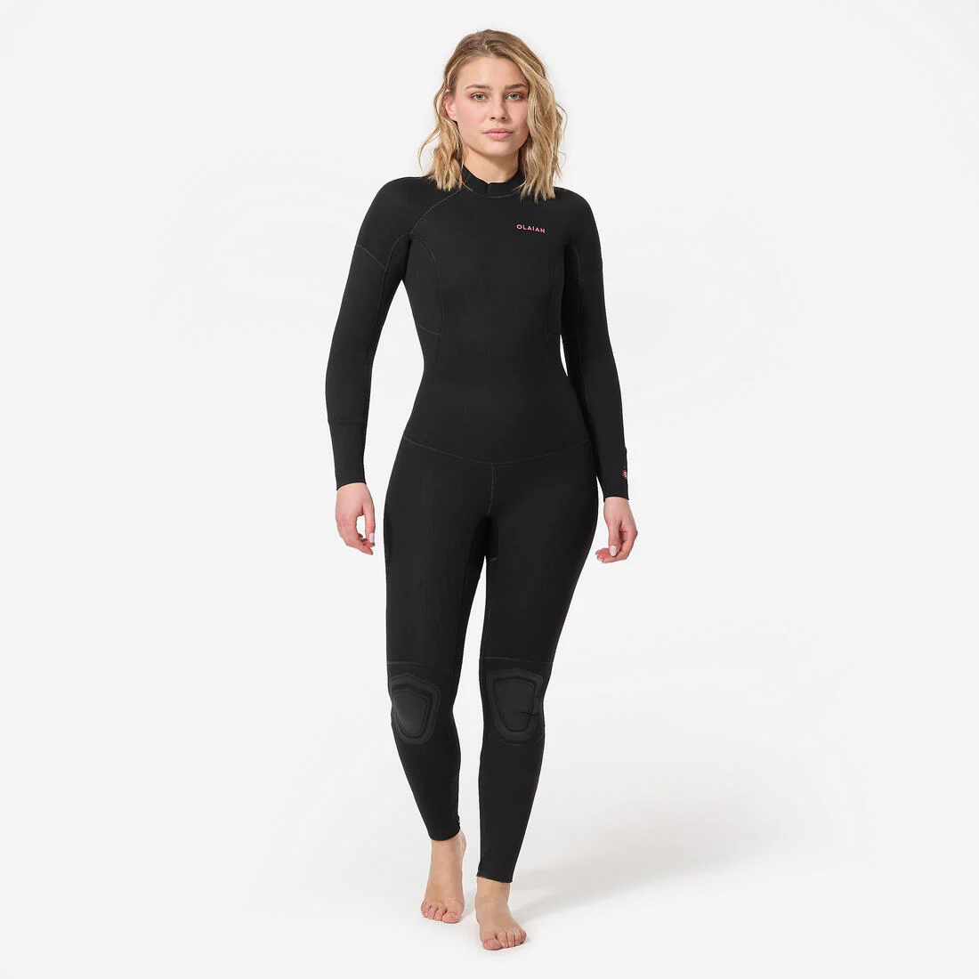 Neopreno surf Mujer agua fría 4/3 mm 100 negro