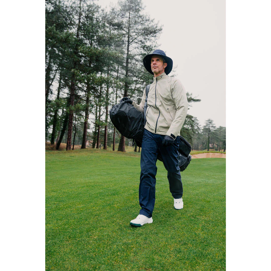 Pantalón de lluvia de golf impermeable Hombre, RW500 azul marino - Image 11