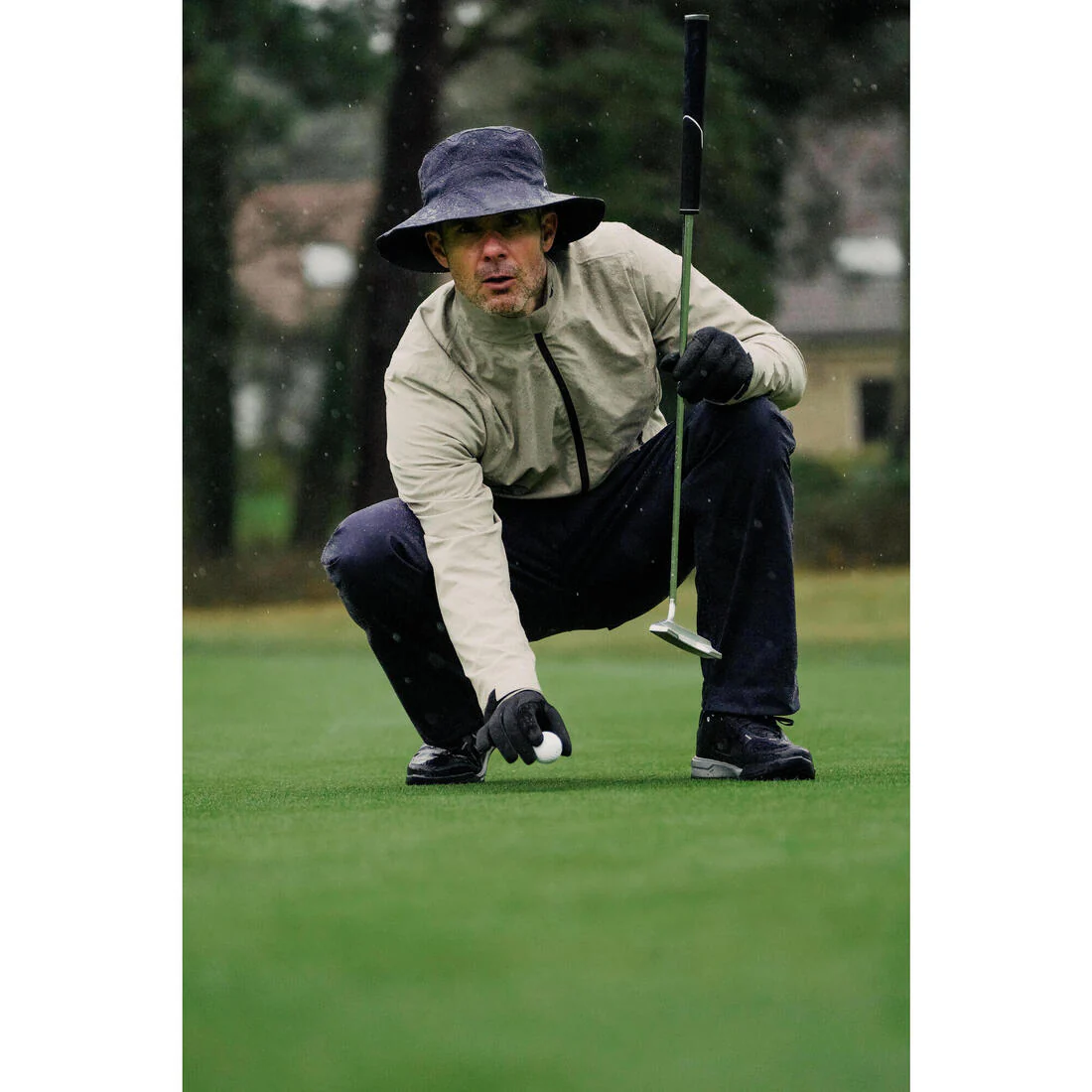 Pantalón de lluvia de golf impermeable Hombre, RW500 azul marino - Image 13