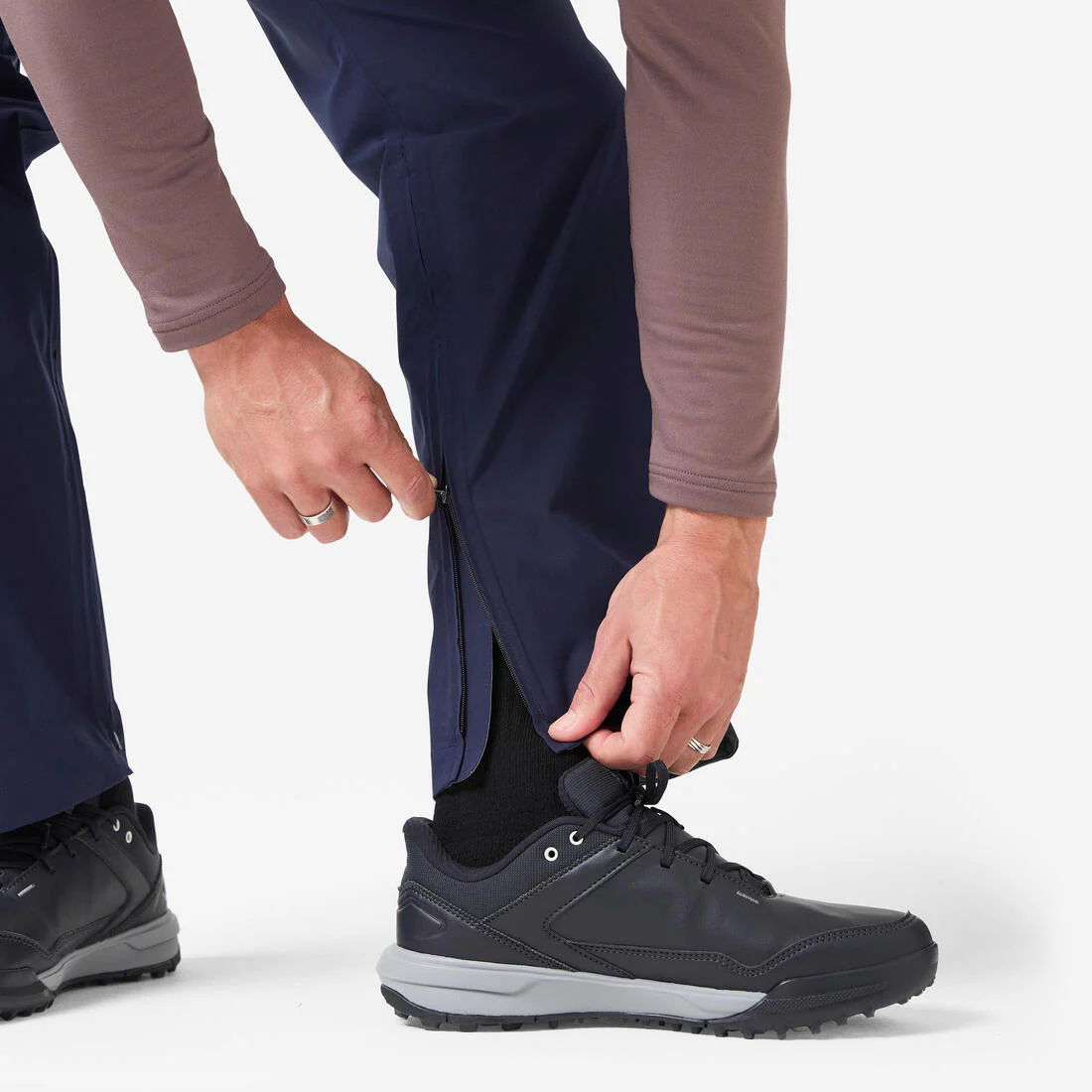Pantalón de lluvia de golf impermeable Hombre, RW500 azul marino - Image 6