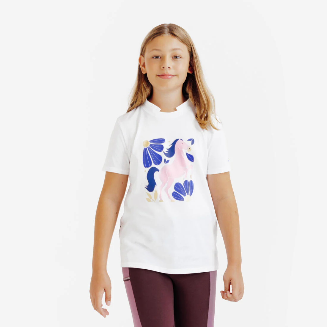 Polo Equitación Magic Niños Blanco Estampado Manga Corta - Image 2