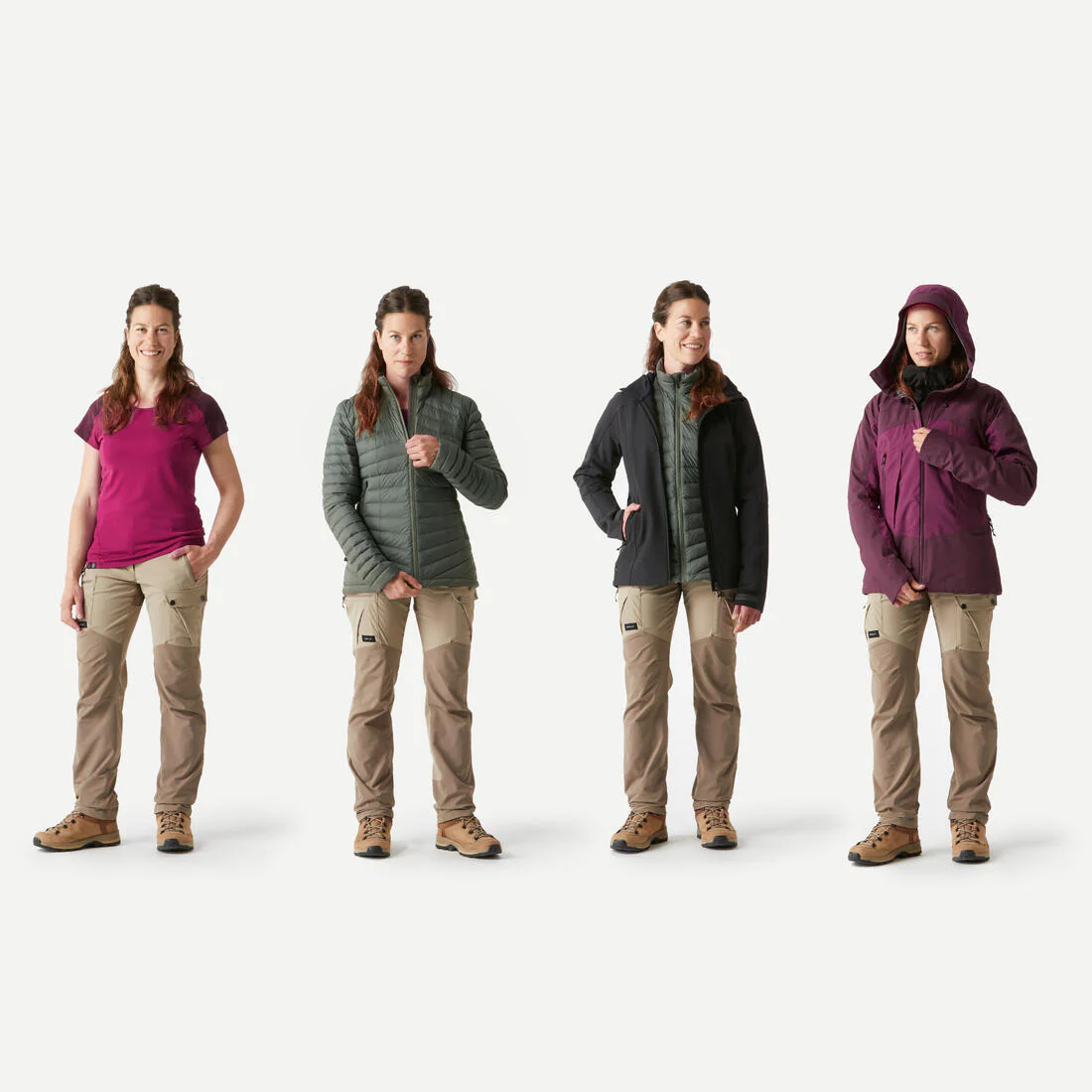 Softshell de montaña y trekking perlante cortavientos Mujer Forclaz MT500 - Image 4